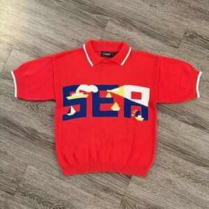 Catalina Vintage Short Sleeve Sea Polo Sweater